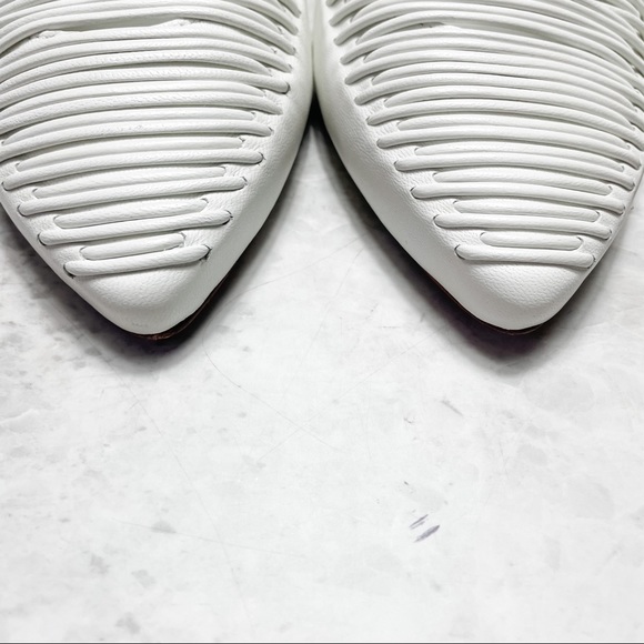 Tory Burch Sienna White Leather Flat Slide Mules - Picture 6 of 12